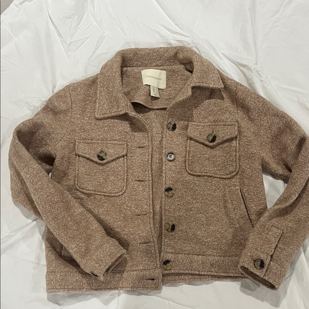 Cynthia Rowley Tan Wool Jacket